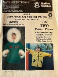 508 507 EASIEST MACPHEE HOODED PARKA 2 PC PATTERN YOUTH 8-14, KIDS 1-6 NEW CHOICE